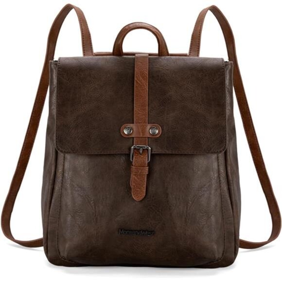 Womens Medium Backpack Convertible Coffee